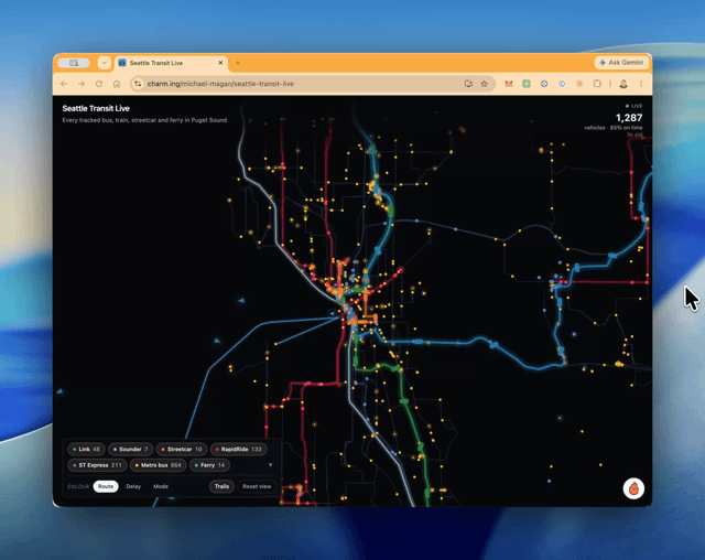 I built a live tracker of Seattle’s ~1,400 buses, trains, and ferries
