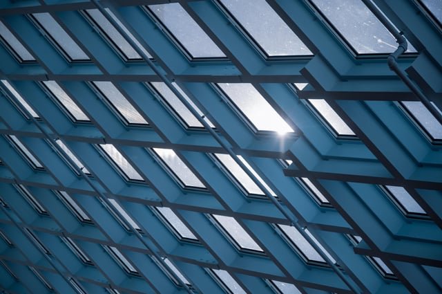 Sun peaking through SPL windows