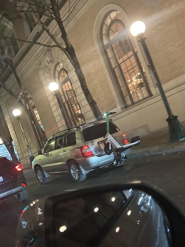 Somebody just taking the lime scooter home with them. Only in Seattle