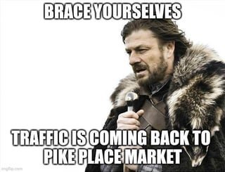 Cars are coming back to Pike Place Market…