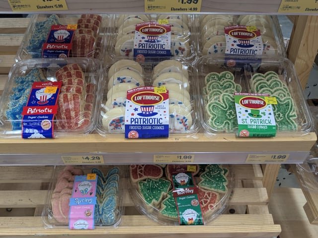 Cookies for every holiday dating back to Christmas at Grocery Outlet
