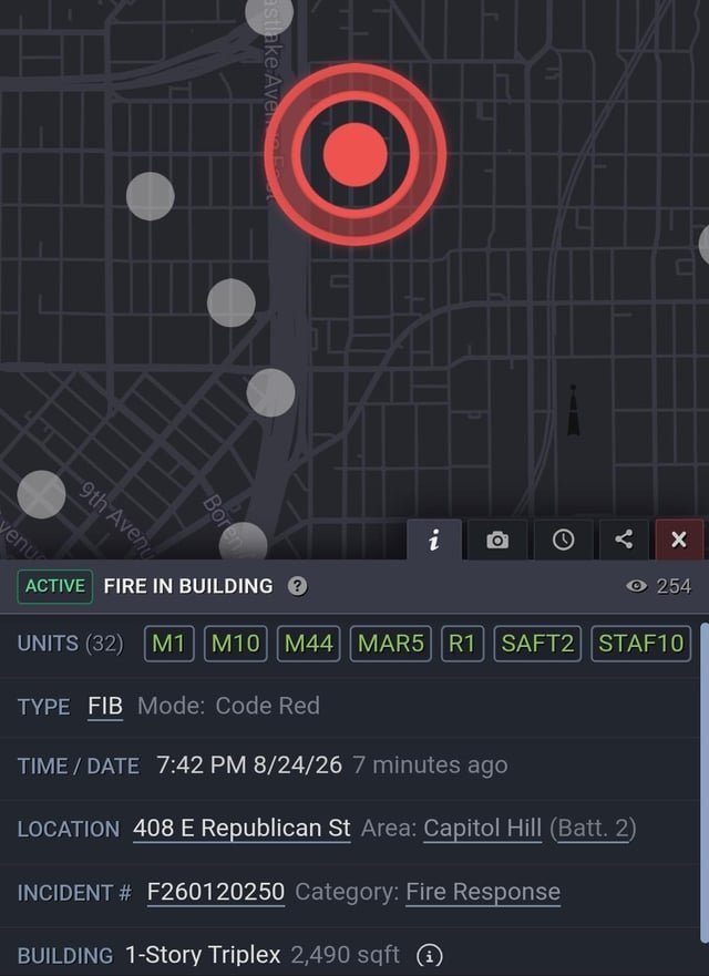 Big fire in Capitol Hill