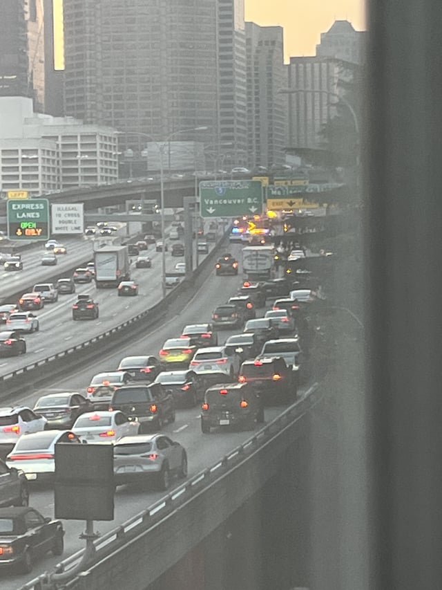 Massive Traffic Backup on 90 to I5 ramp