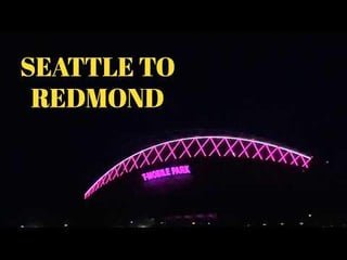 Seattle to Bellevue to Redmond Train | Nighttime Crossing On Floating Bridge | Sound Transit Line 2 Branch