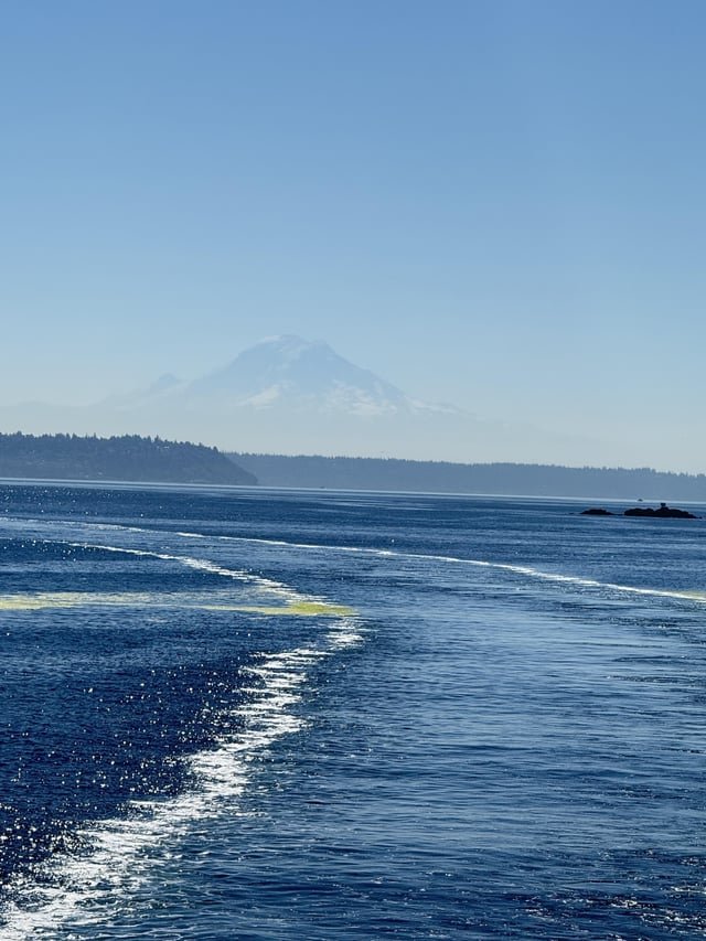 Mountain out from the bainbridge island ferry