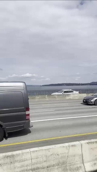 Car driving on I90 trail today very fast