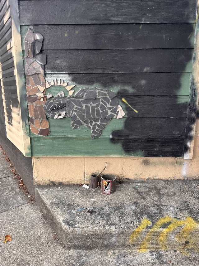 St. Jimothy mosaic on Olive (Cap Hill)