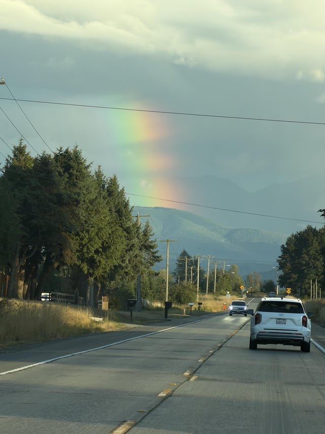 No Mt Rainier…Pretty rainbow in place of it!