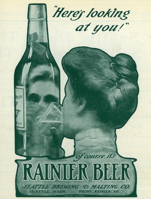 A 1903 Rainier Beer Advert.