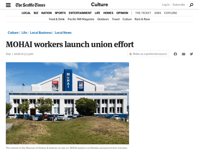 MOHAI workers launch union effort