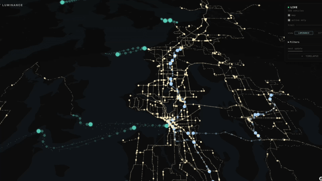 Do you like public transit? Here is a realtime birds-eye view of our area’s transit