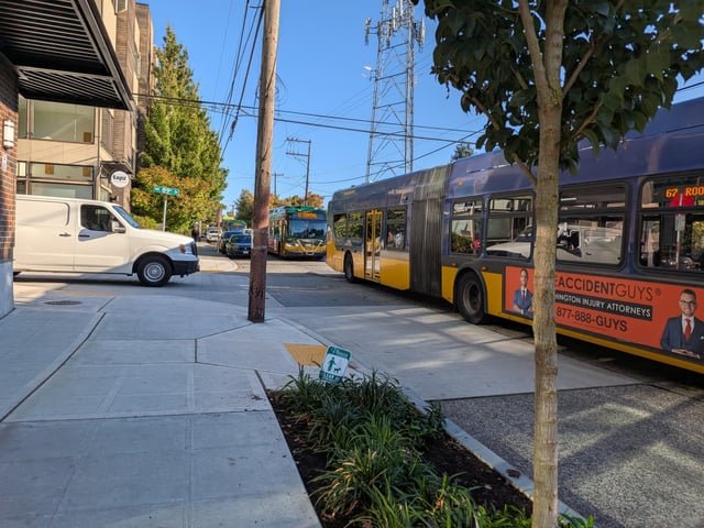 I walked past three buses this morning… Twice!