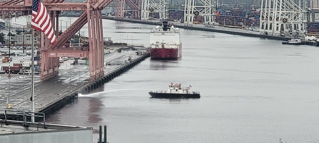 What is this boat doing?