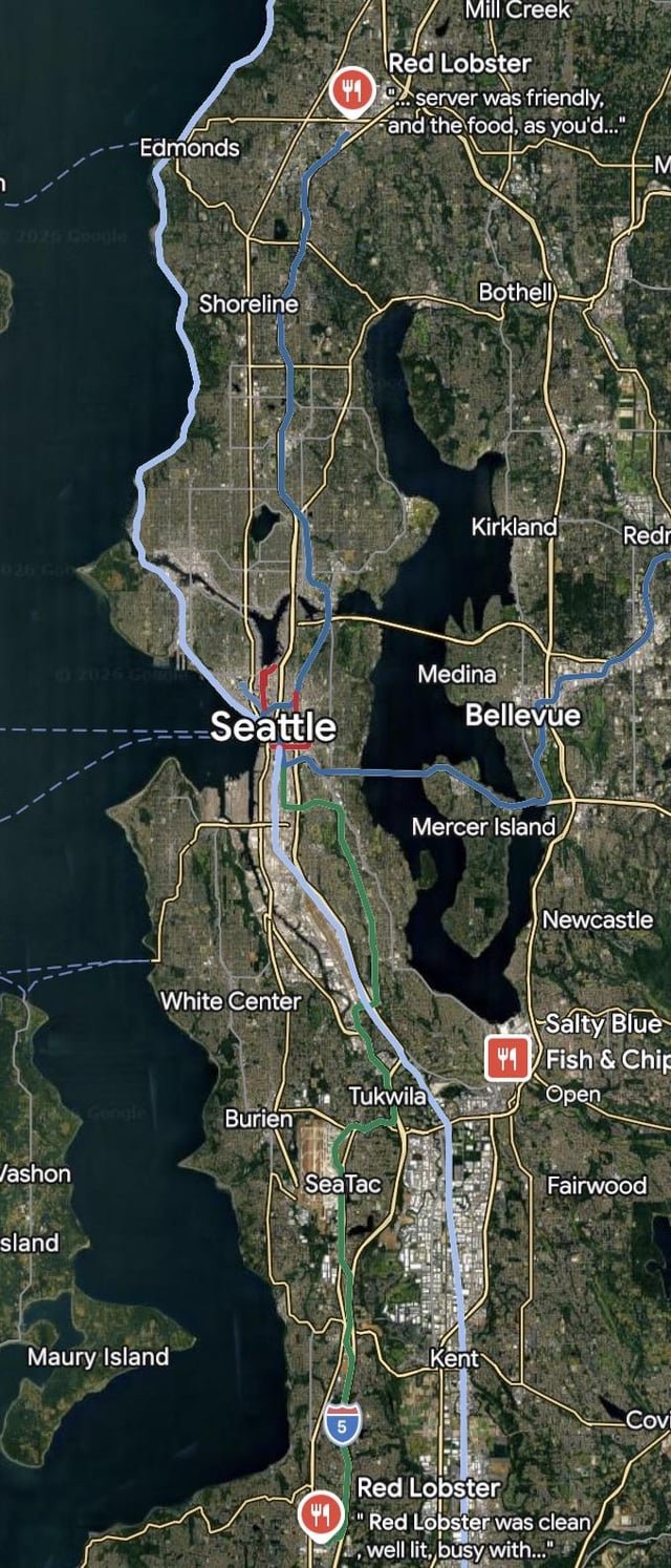 Fun fact: the current 1 line is a Red Lobster connector!