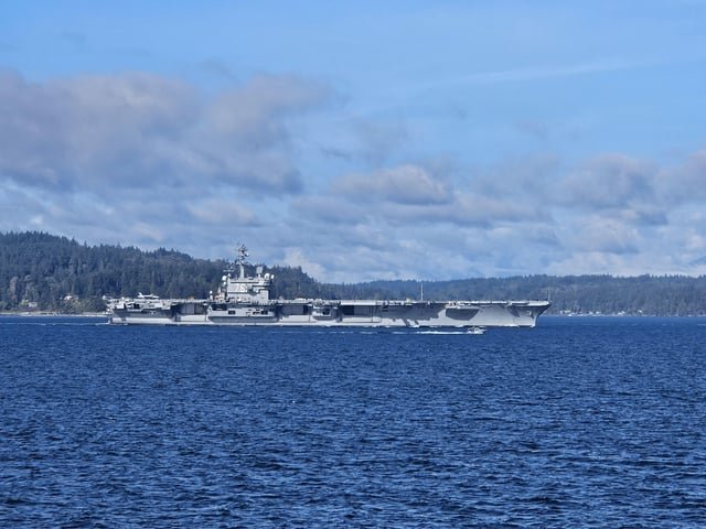 USS Ronald Reagan as seen from the Bremerton ferry