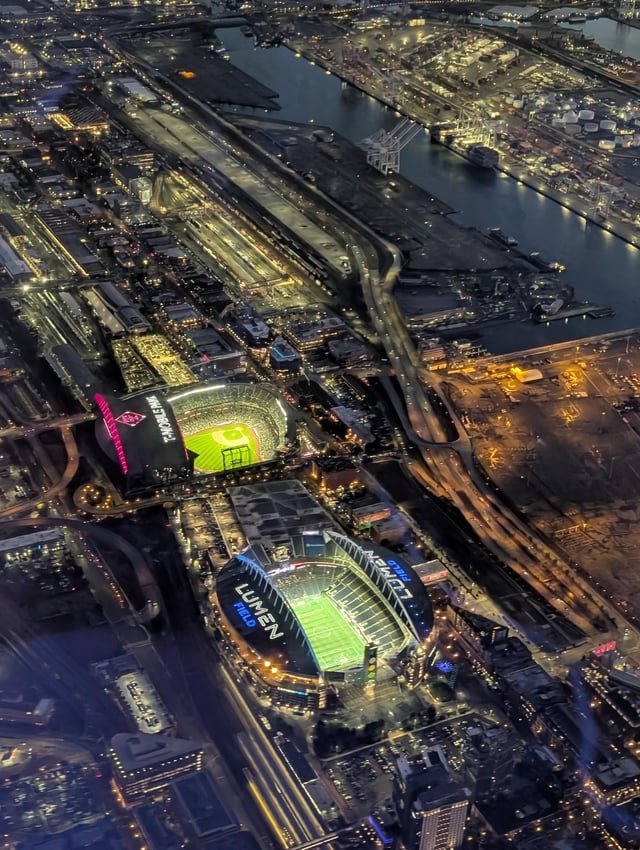 I think my pilot wanted to check in on the Reign and Mariners games on our final approach