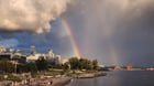 Customary dual rainbow Seattle post