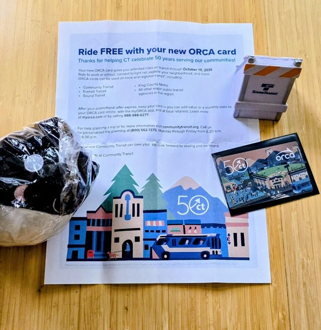 Lynnwood 44th Fair. Free Orca cards and unlimited rides included.