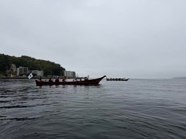 HAPPENING NOW: Tribal canoes at Salmon Homecoming after cross-bay journey from West Seattle