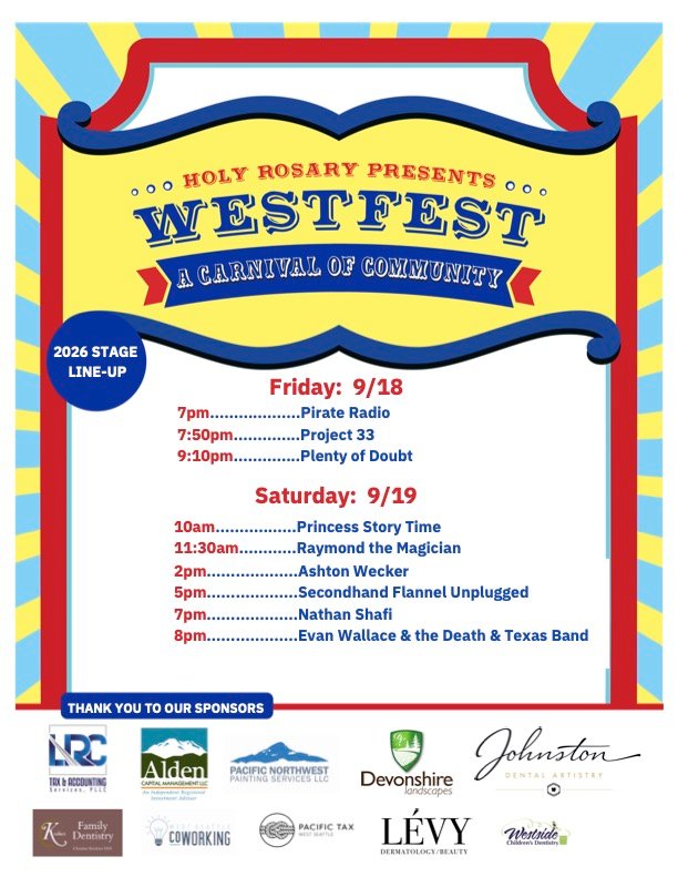 MUSIC: Here’s the stage lineup for 2026 WestFest!