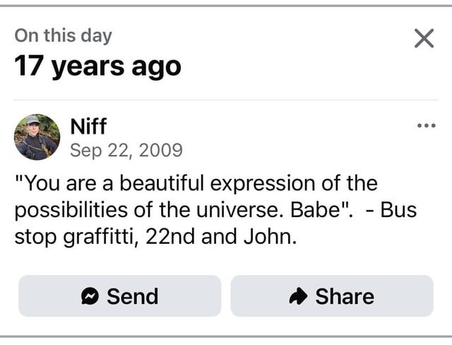 This popped up in my memories this morning and just wanted to share as a reminder to you all. Babe. ❤️