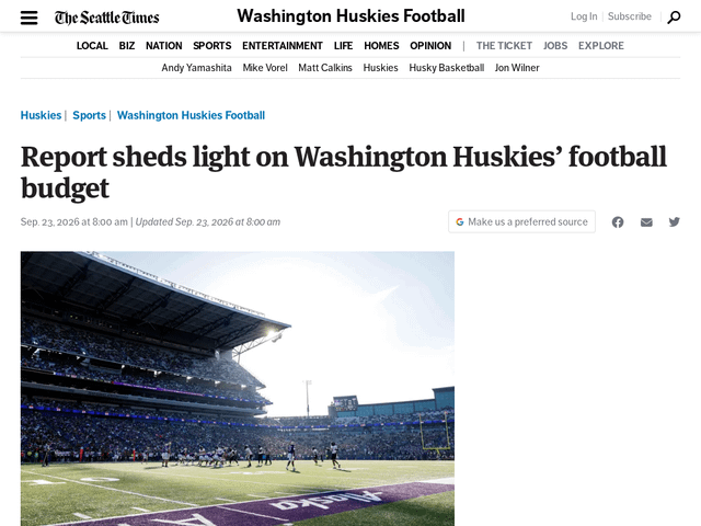 Report sheds light on Washington Huskies’ football budget