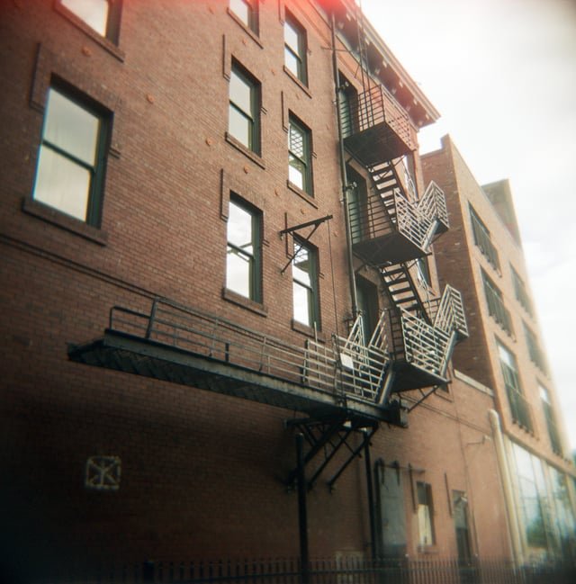 Pioneer Square fire escape on film