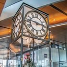 In storage since 2018, Colman Dock’s historic 1908 clock is back to ticking once again inside the Seattle Ferry Terminal. Manufactured by Boston’s E. Howard Clock Company, the 54-inch dials, originally atop a 72-foot tower, were lighted from the inside to act as a beacon for arriving boats: