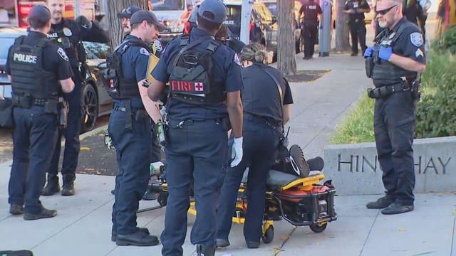 Suspect arrested after man slashed with machete at Hing Hay Park, police say