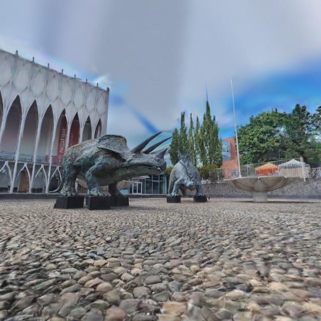 Seattle Center Dinosaur fountain 3d reconstruction