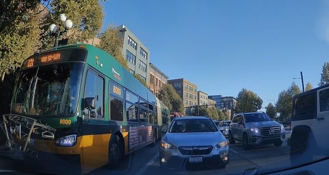 If you were hit (hit and run) by the 121 bus on Alaskan way at 5:31 pm today, here’s some video