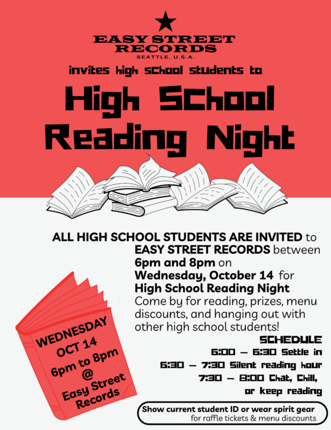 High School Reading Night, 34th District Democrats, stitching, more for your West Seattle Wednesday