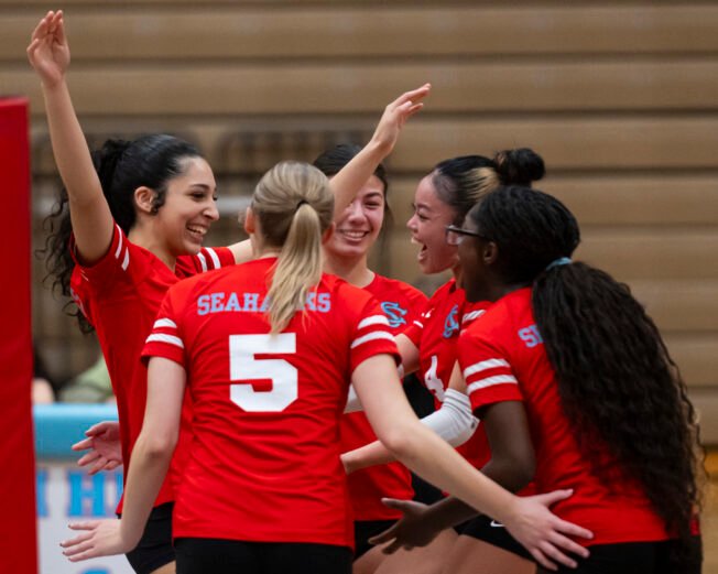 PHOTOS: Home match for Chief Sealth IHS varsity volleyball, having a big year