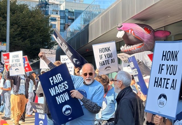 Seattle Times Journalists Picket Newsroom Over Low Pay and Threats of Being Replaced by AI