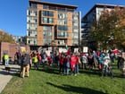 “Cut Ties with Genocide” rally and march currently forming at Cascade Playground in South Lake Union