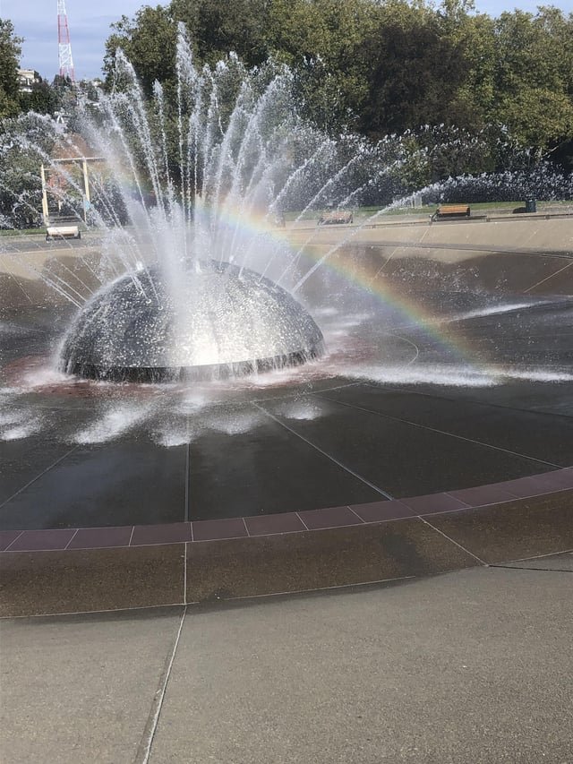 End of the rainbow at seattle center today