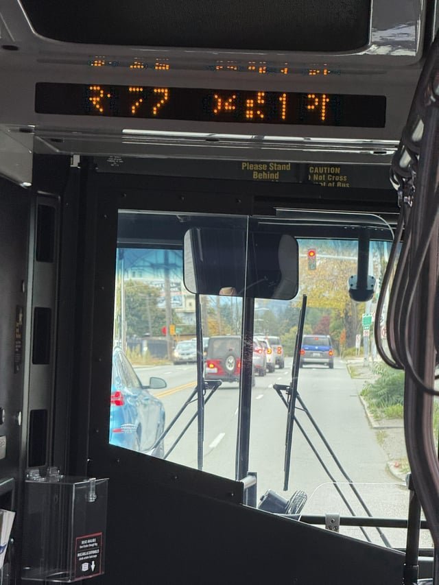 Bus driver stops to pick up to-go