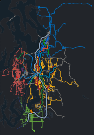 Every single public transit route in the Seattle metro area