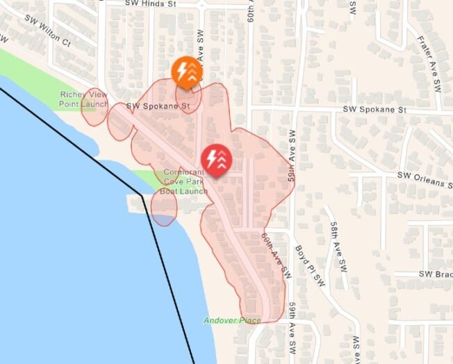 South Alki power outage