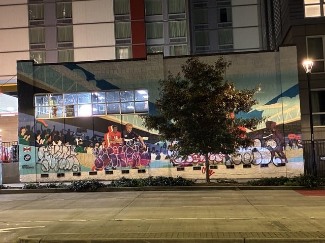 The artwork recently put up at Denny and 7th’s Shell location has been vandalized